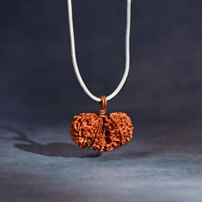 Gauri-Shankar Rudraksha with Silver Chain